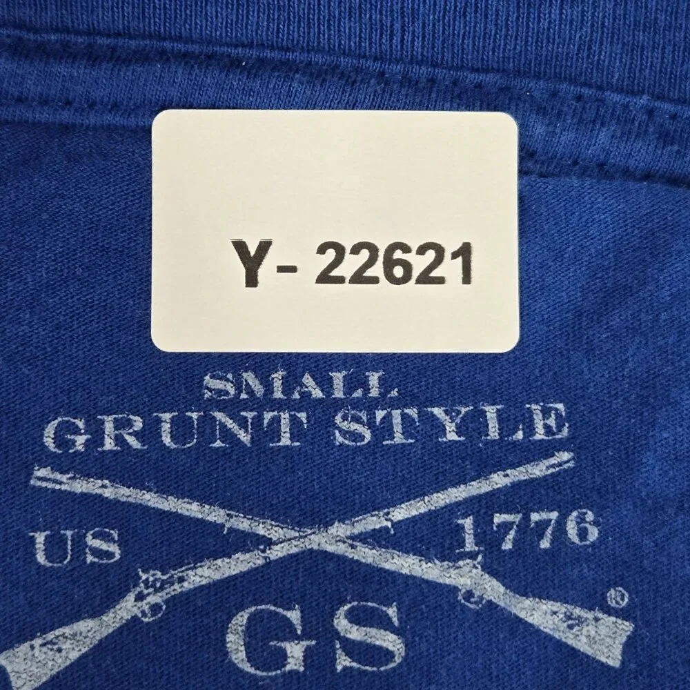 Grunt Style Men‎ Shirt SMALL Blue Graphic Print Day Of The Dad Printed